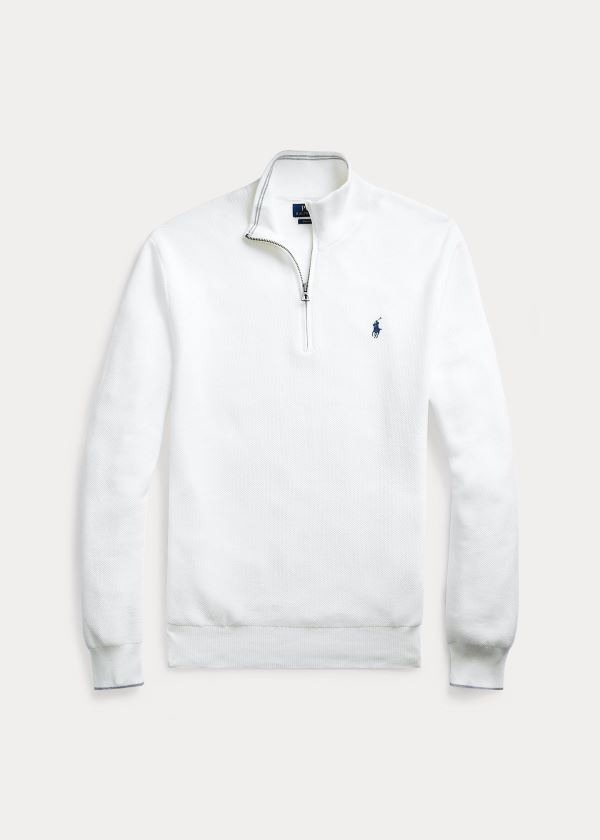 Polo Ralph Lauren Cotton Half-Zip Striktrøje Herre Danmark (MUQJA7452)